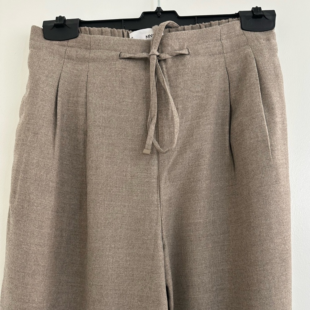 Mango Taupe Drawstring Pants